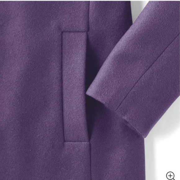 💸💲$30 Lands End Wool Primaloft Purple Insulated Winter Coat Woman's Size 8 - Picture 5 of 5